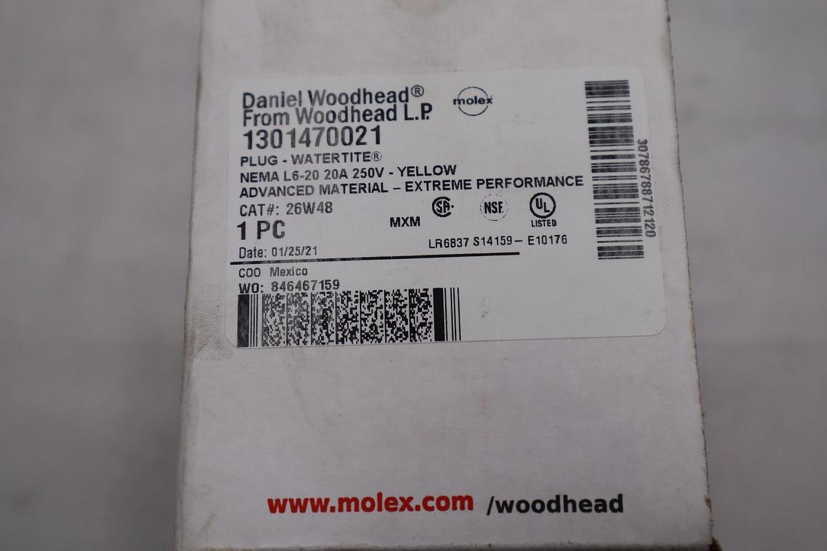 1301470021 Plug- Watertite Turnexwatert cat# 26W48 , NEMA L6-20A STOCK 3979