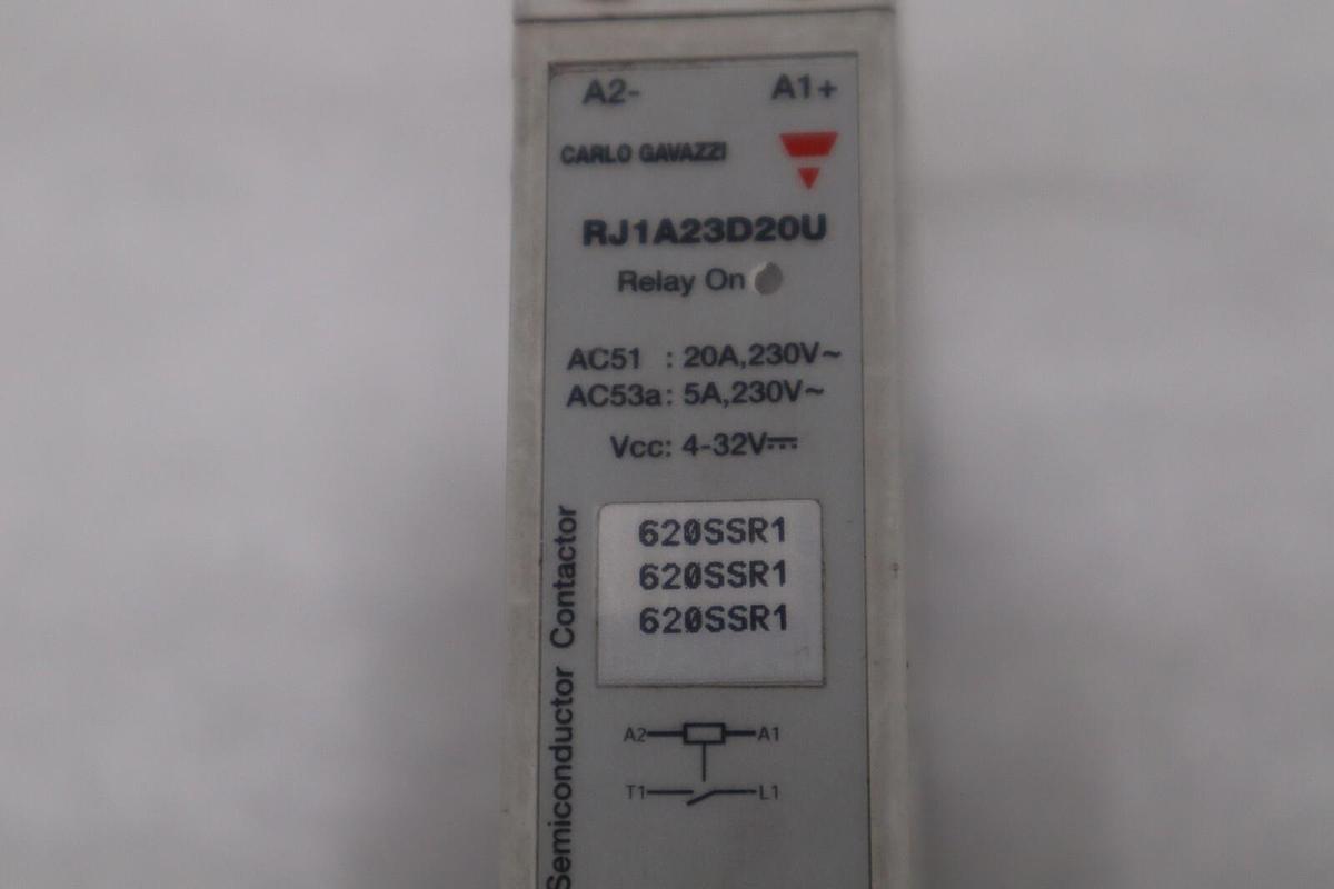 Used Carlo Gavazzi RJ1A23D20U Solid State Relay Semiconductor Contactor STOCK K-154-B