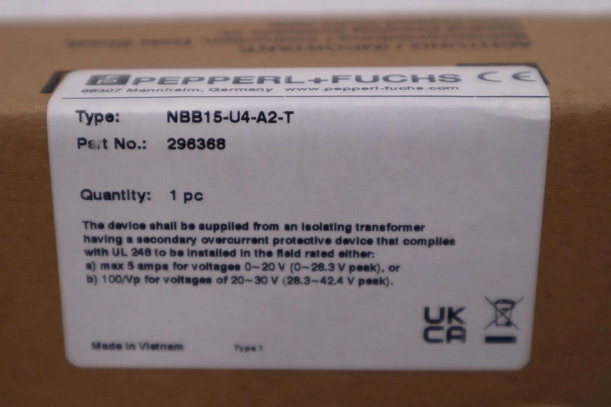 Used PEPPERL & FUCHS NBB15-U4-A2-T / NBB15U4A2T (BRAND NEW) STOCK H445A