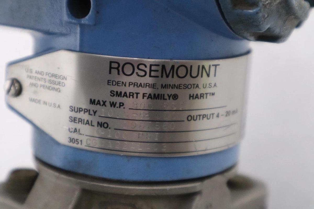 Used Rosemount 3051CG4A22A1A33 Pressure Transmitter STOCK L-93C