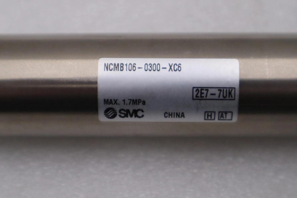 Used NEW SMC NCMB106-0300-XC6 AIR CYLINDER SERIES NCM STANDARD DOUBLE ACTING #H1466