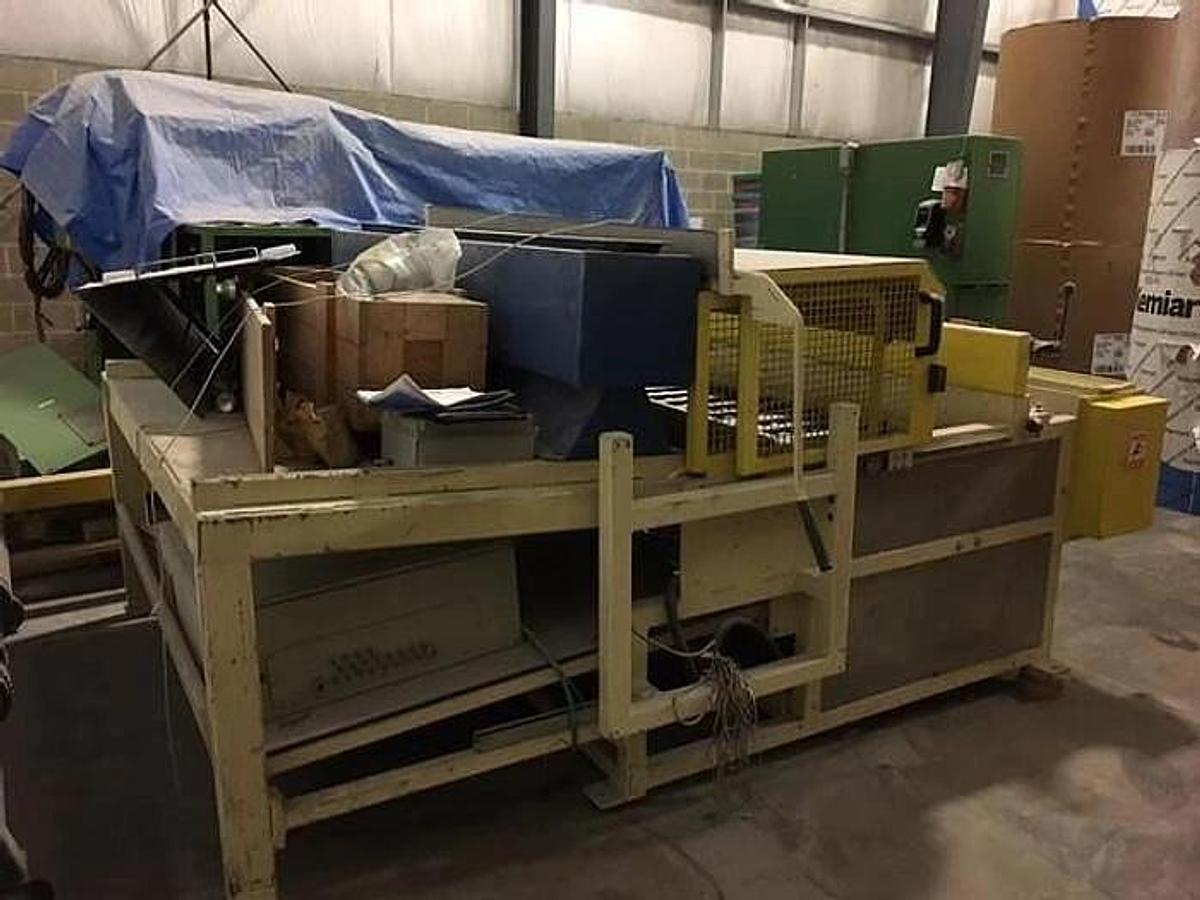 Used 90" WIDE CORE LINK CORE STRIPPER SYSTEM 16" DIAMETER ROLL CAPACITY