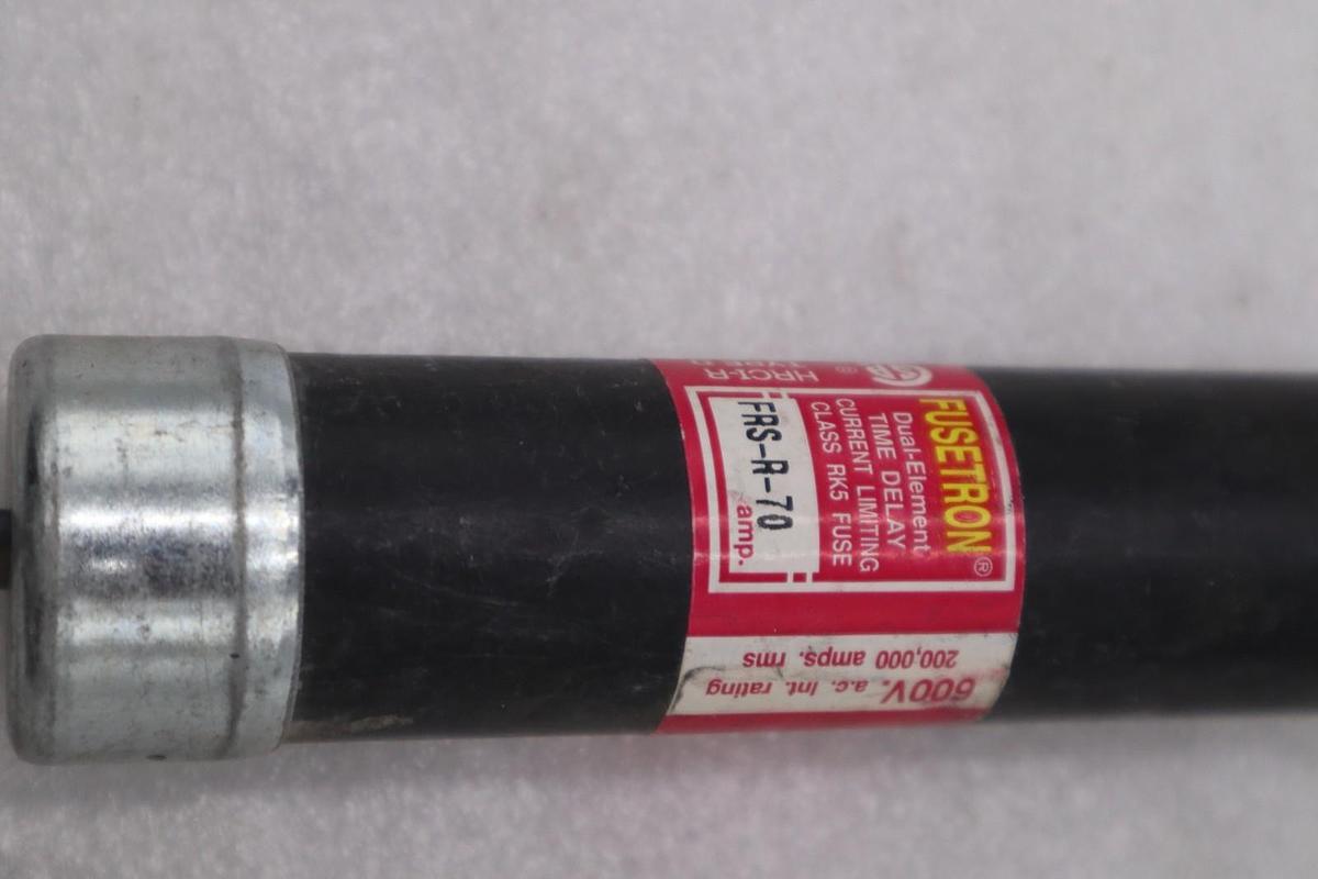 LOT OF 4 - BussFusetron FRS-R-70 Dual-Element Time-Delay Fuse - STOCK 4955A