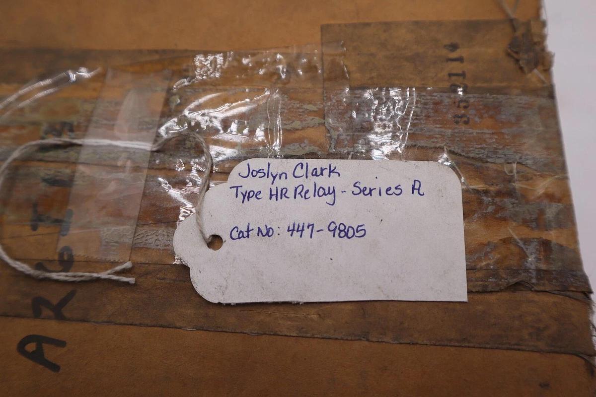 Joslyn Clark 447-9805 23HR Relay Series A 600VAC Max Open Type Coil STOCK K-3575