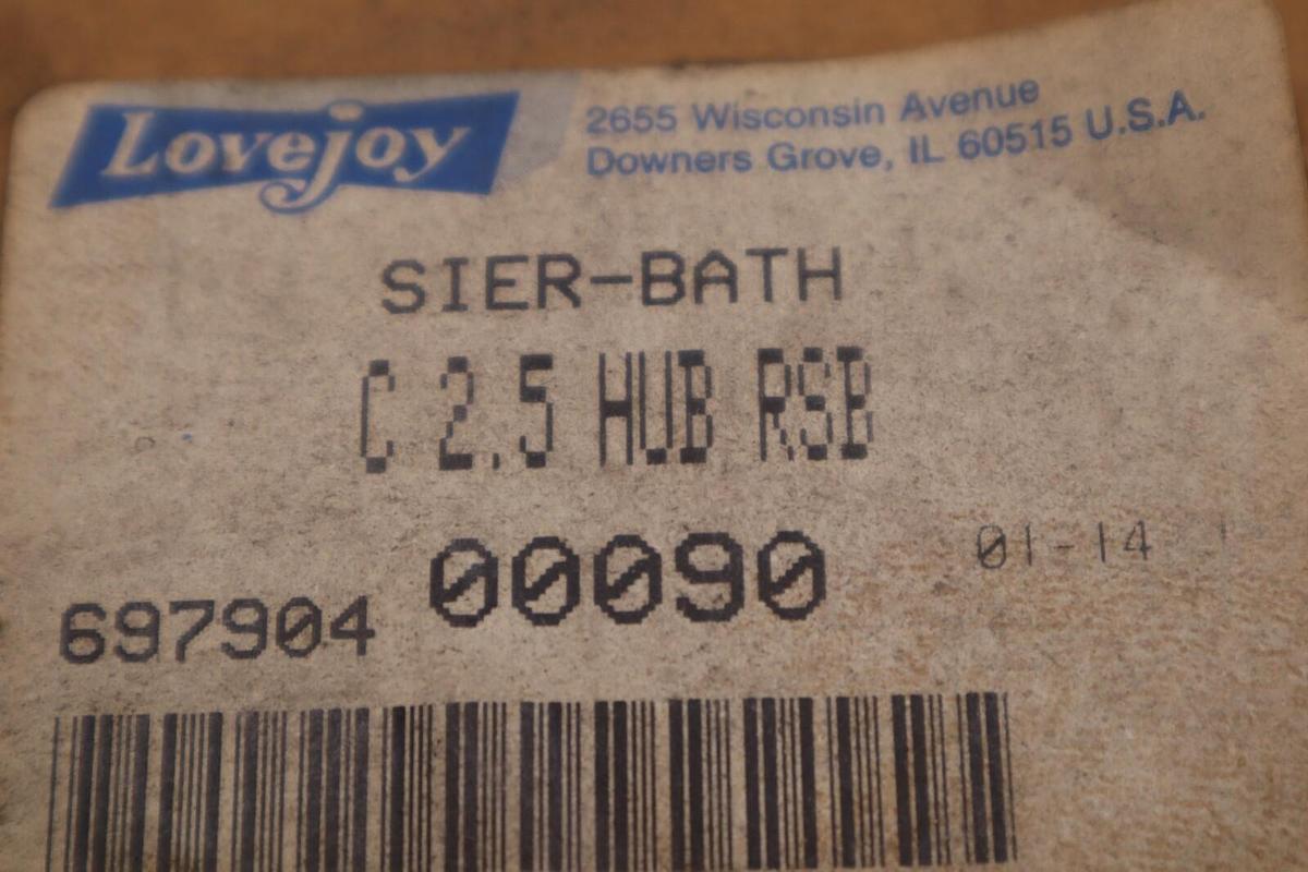 Used Lovejoy C 2.5 HUB Sier-Bath Coupling Hub Bore STOCK #B-877