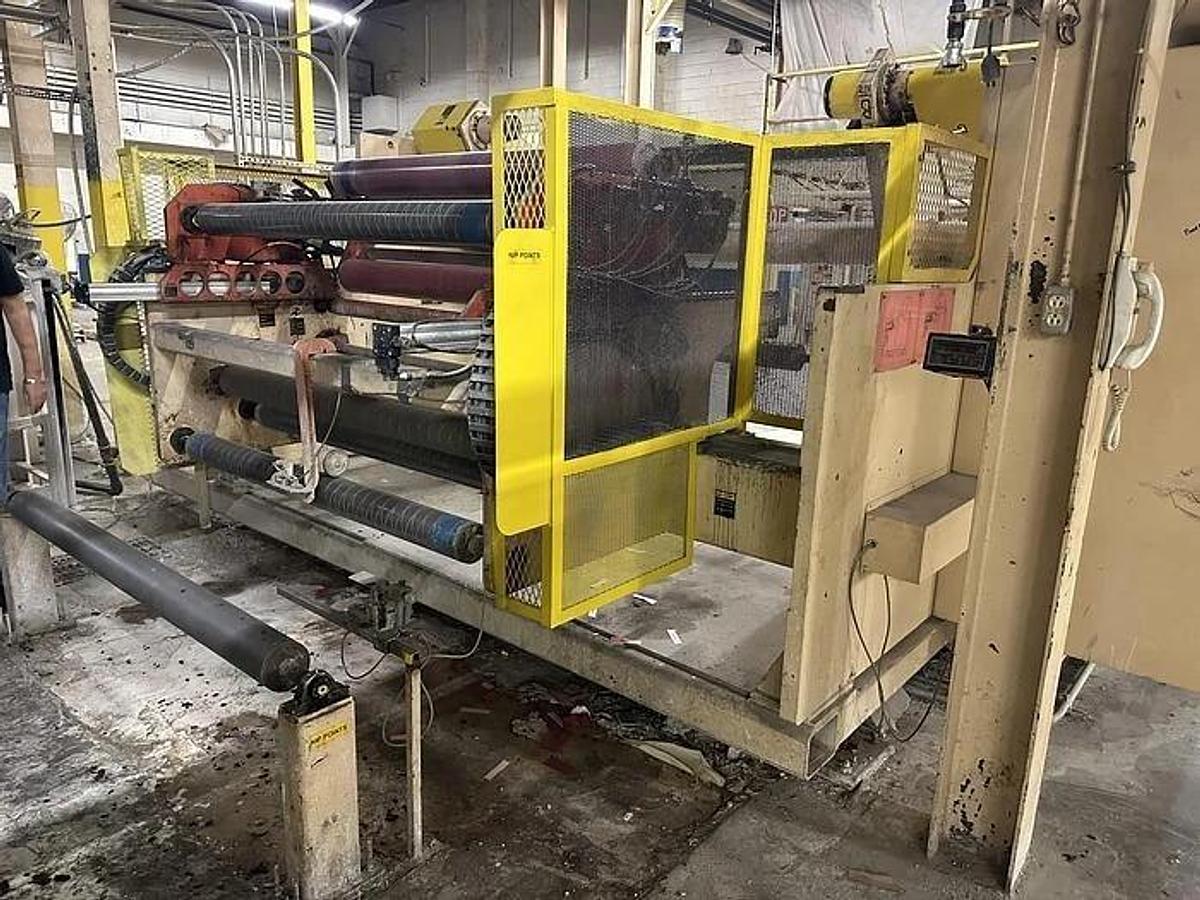 Used 63" BLACK CLAWSON TURRET UNWIND 48" DIAMETERS WITH AUTOMATIC SPLICER