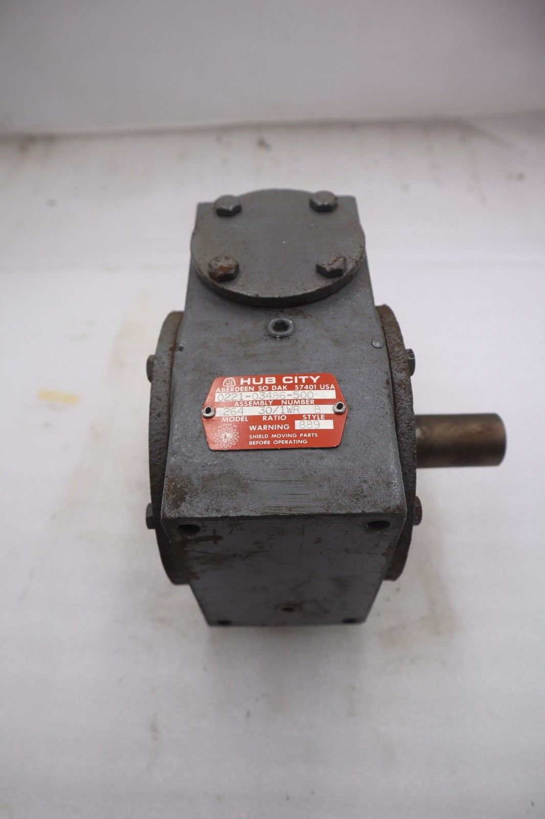 Used HUB CITY 0221-03486-500 MODEL 264 STYLE B GEAR REDUCER STOCK #M-55