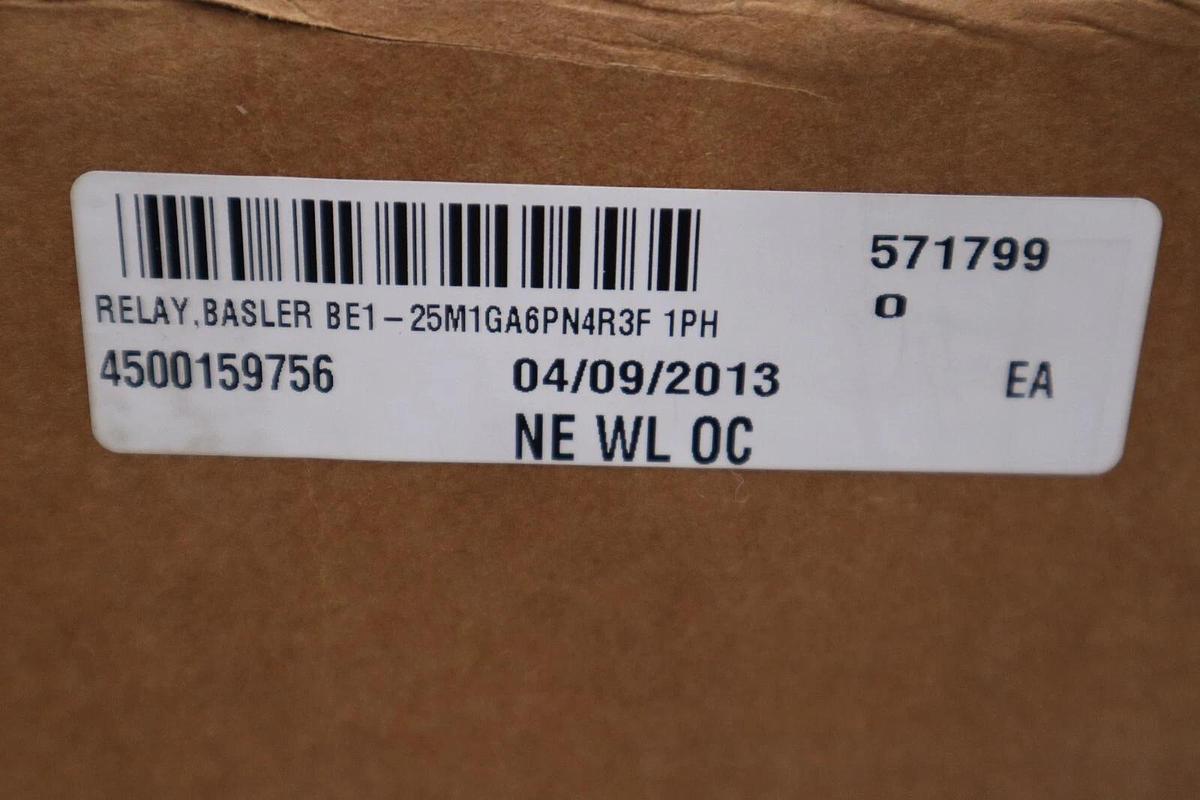 Used NEW IN BOX BASLER ELECTRIC BE1-25/ BE1-25M1GA6PN4R3F STOCK G277