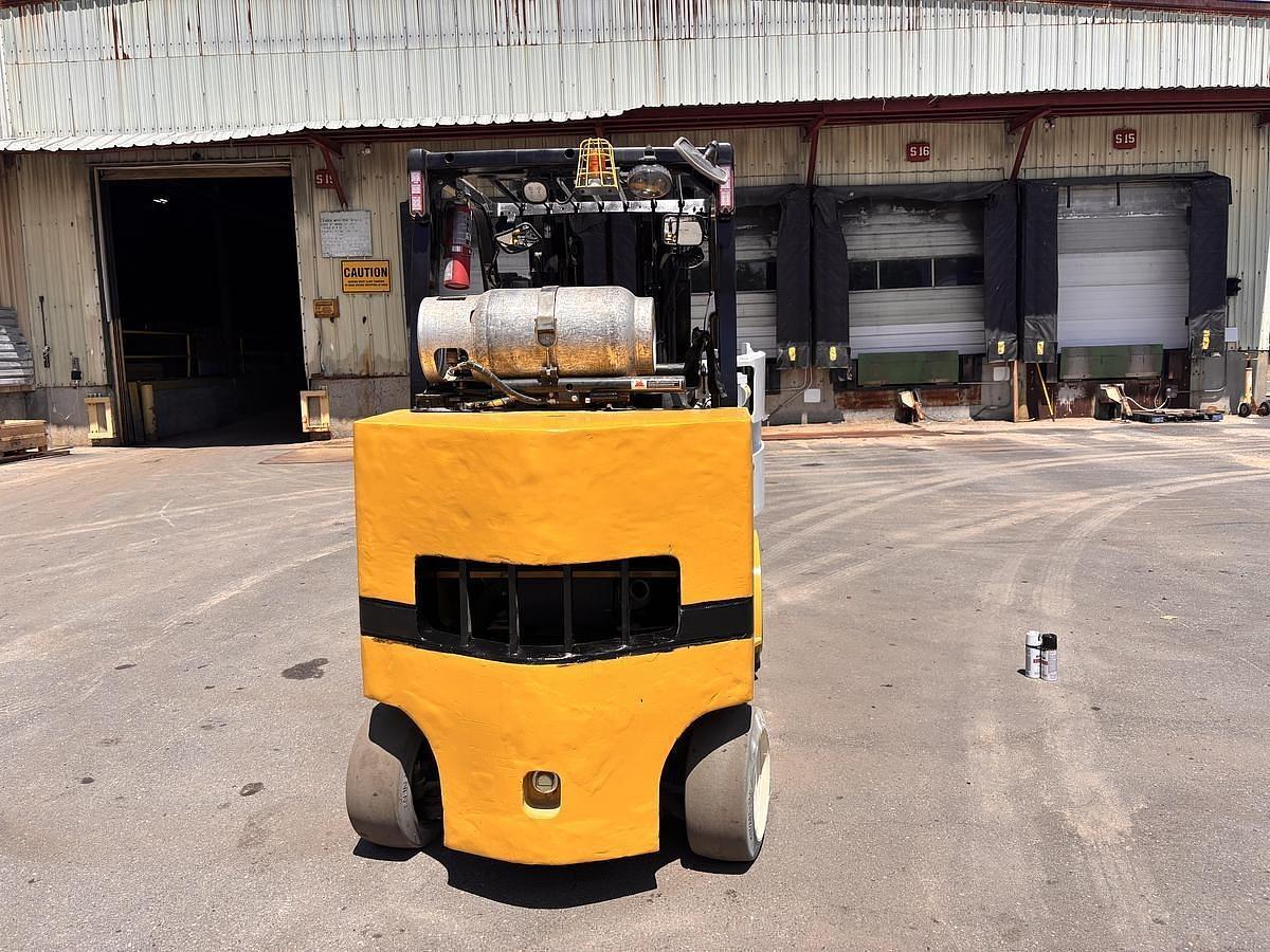 Used 12,000 POUND YALE GLC120VX FORKLIFT TRUCK WITH 84" CASCADE PAPER CLAMP
