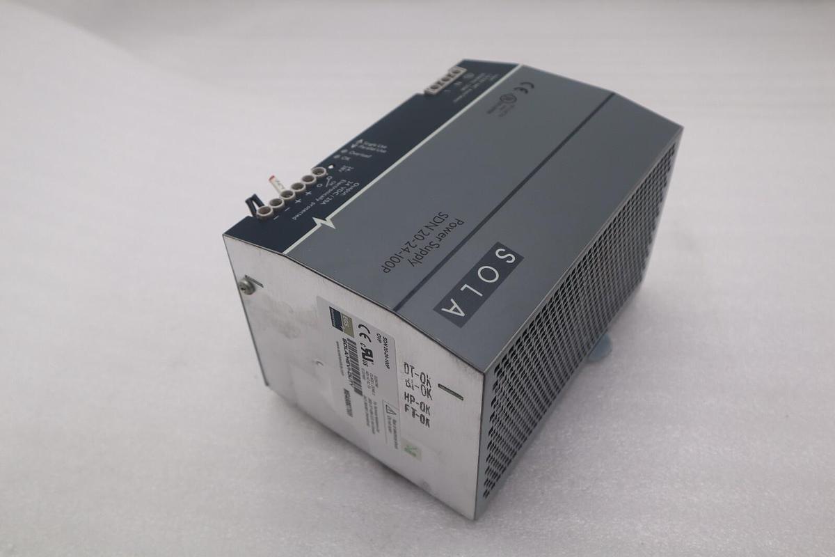 Used SOLA/HEVI-DUTY SDN 20-24-480C DIN Rail Power Supply 24VDC STOCK B-1377