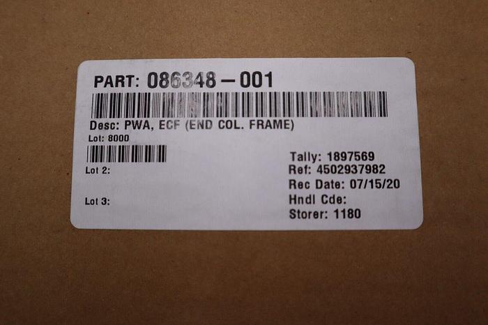ABB 086348-001 PC BOARD PWA7 ECF END COL FRAME 2 CONNECTORS STOCK 1739-A