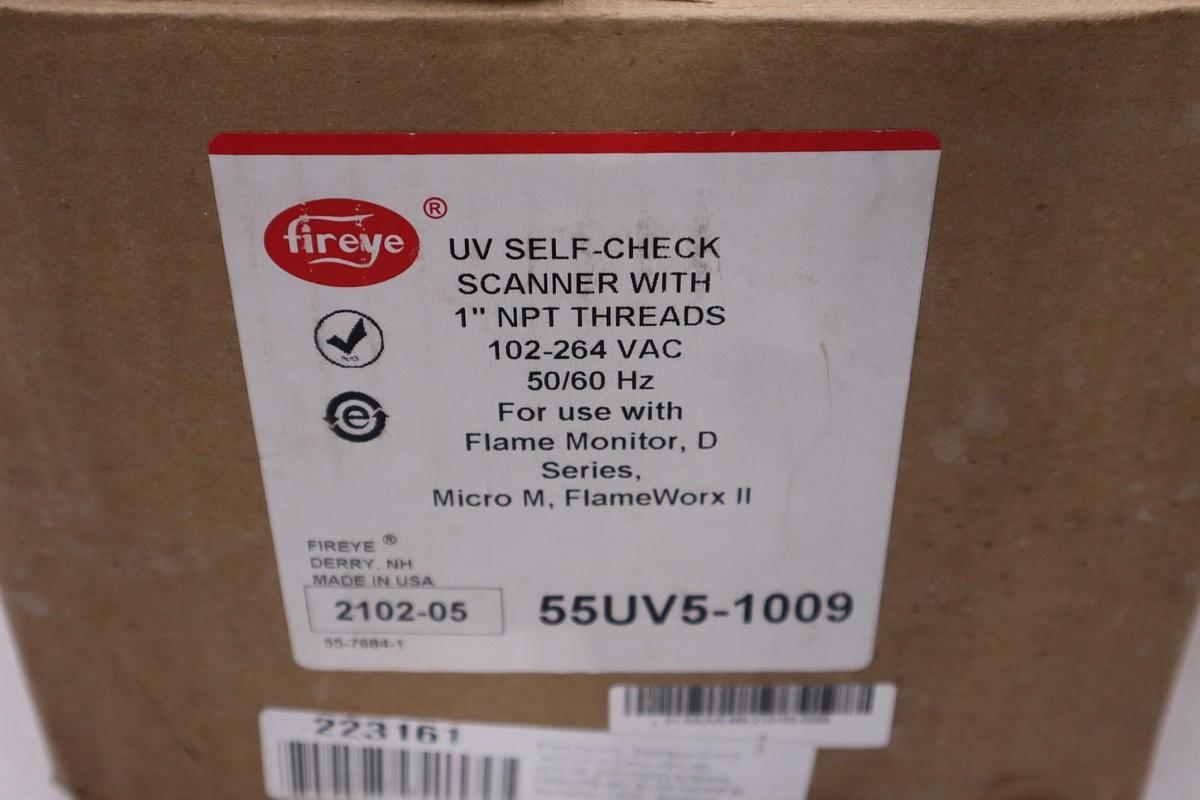 Fireye 55UV5-1009 UV Self-Check Flame Scanner With 1" NPT Threads NEW #H1859