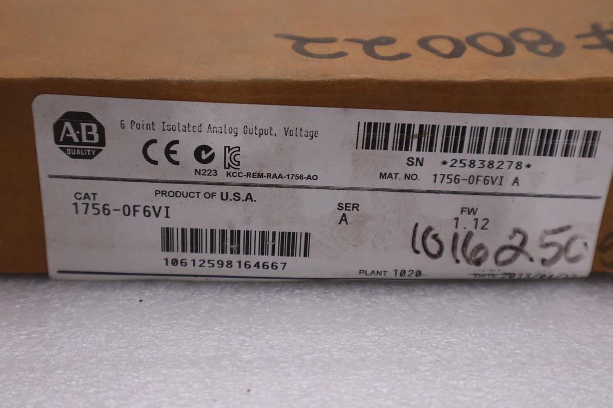 Used NEW OPEN BOX AB Allen Bradley 1756-OF6VI ControlLogix 1756OF6VI /A STK GF835
