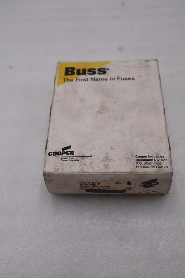 Used BOX OF 10 - Bussmann Fusetron FRS-R-8/10 Dual Element Time Delay Fuse - #GF575A