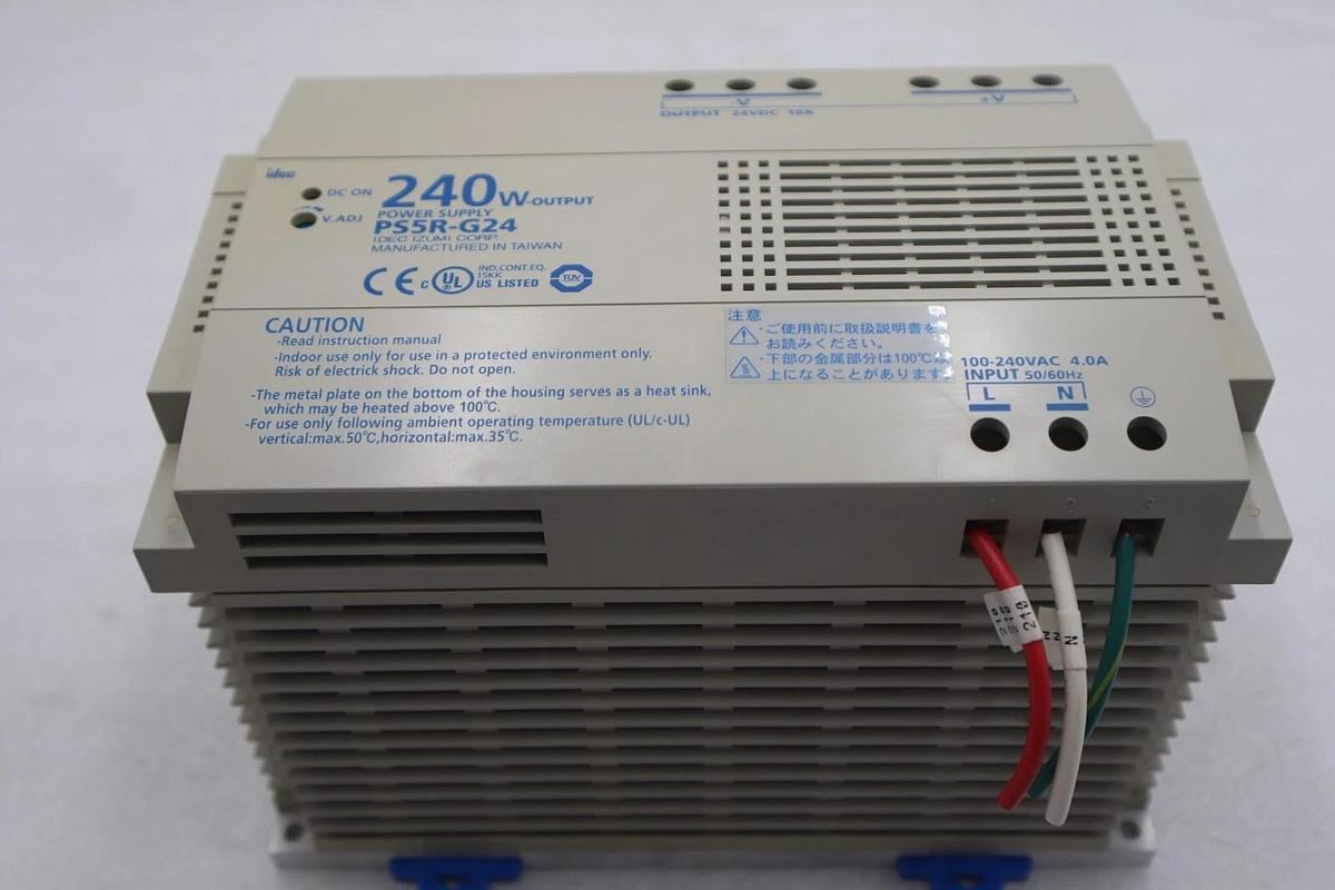 Used IDEC PS5R-G24 Power Supply:  100-240VAC 4A IN, 24VDC 10A 240W STOCK 4995
