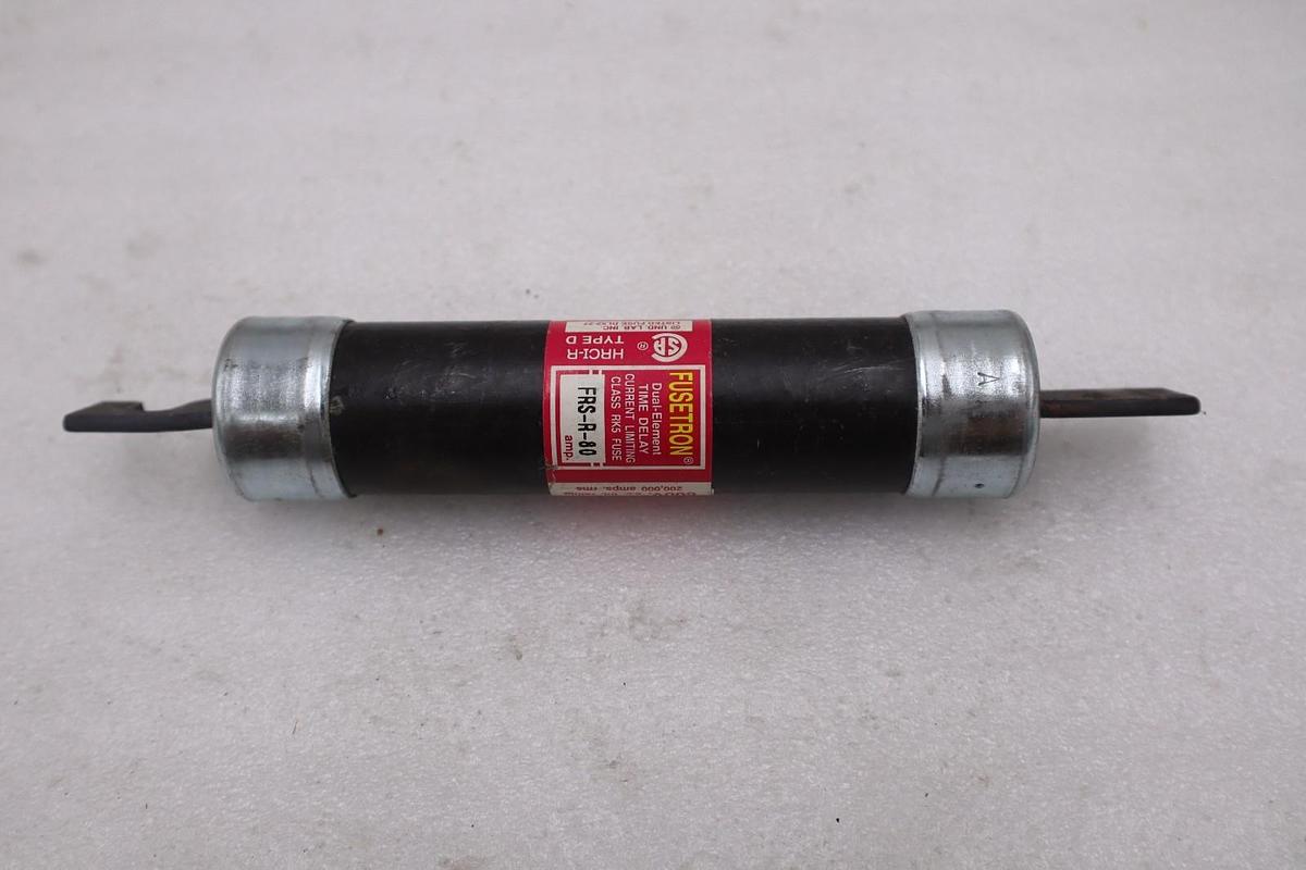 LOT OF 3 - Bussmann FRS-R-80 Fusetron Dual Element Time-Delay - STOCK 5810A