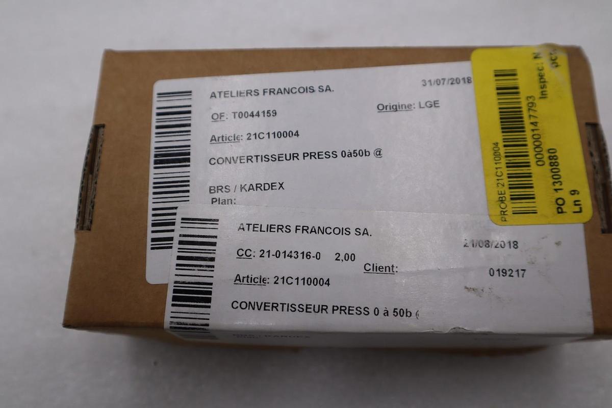 NEW Ateliers Francois AF 21C110004 Convertisseur Press Pressure Sensor #H738A