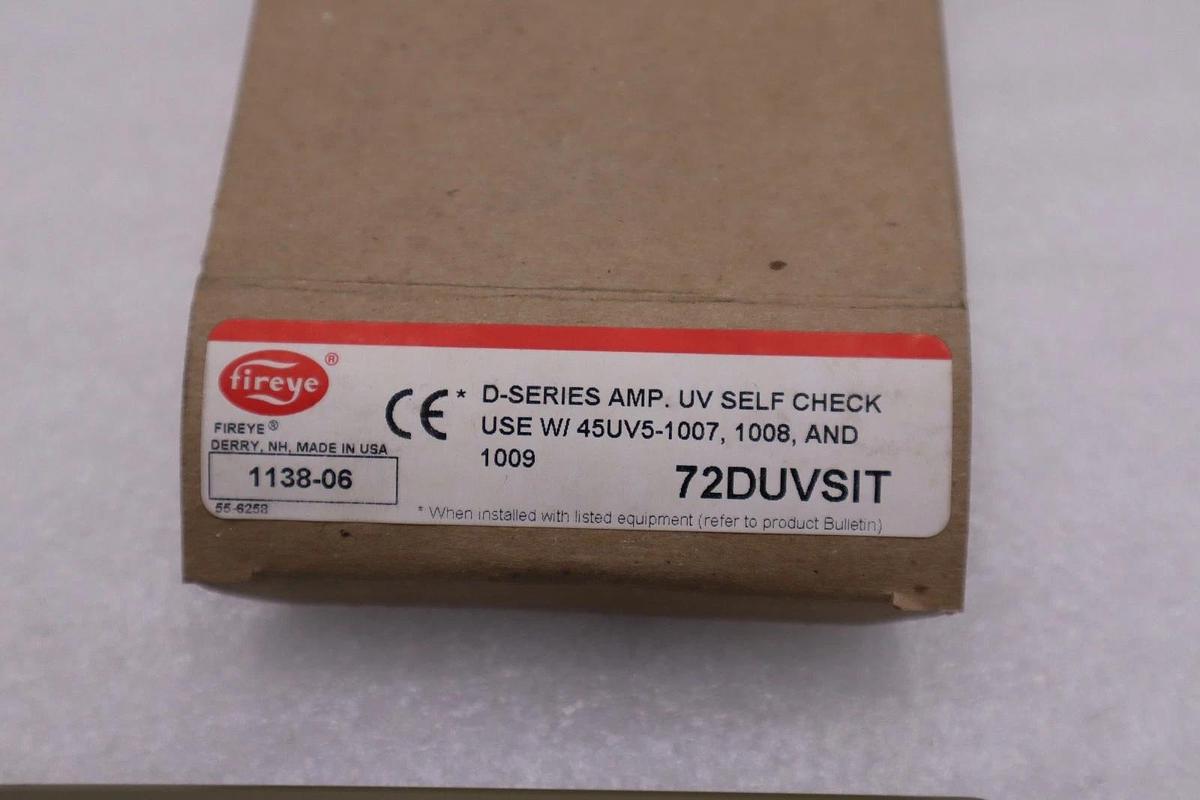 Used NEW WITH BOX FIREYE 72DUVSIT D-SERIES AMP UV SELF CHECK STOCK GF-105