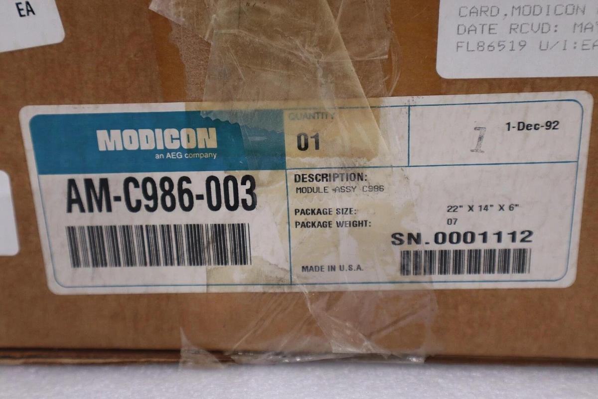 Used NEW IN BOX Modicon Gould AM-C986-003 Integrated Control Processor STOCK G305