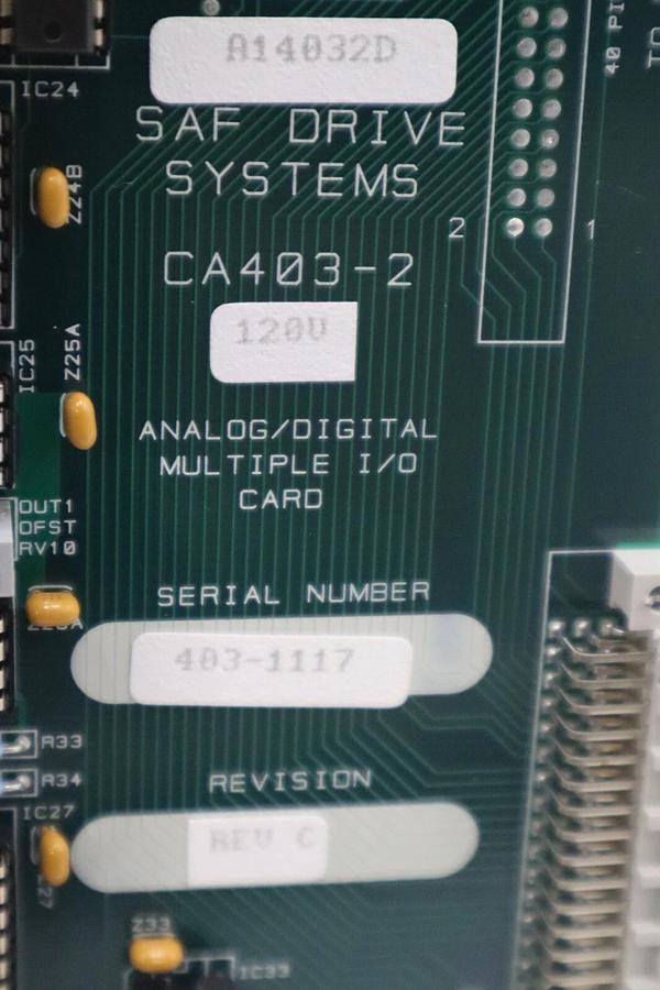 NEW SAF Drive Systems CA403-2 Multiple Input/Output Card Rev. C STOCK G651