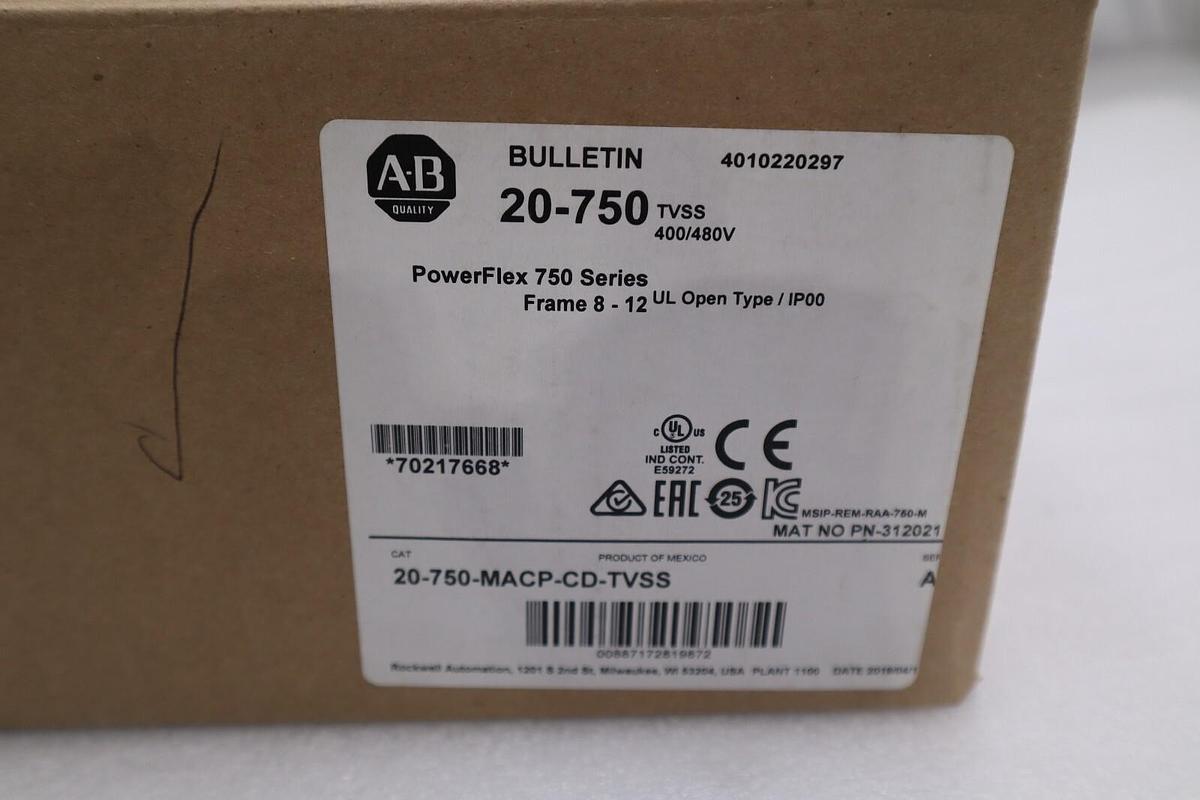 Used ALLEN BRADLEY 20-750-MACP-CD-TVSS SER. A 400/480VAC NEW UNIT STOCK G86A