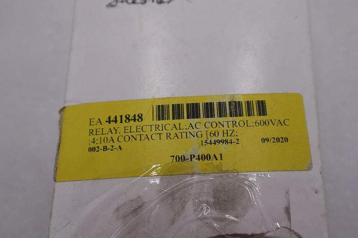 Allen Bradley 700-P400A1 NEMA Control Relay Bulletin #K-2253