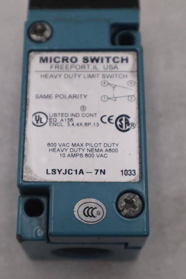 HONEYWELL LSYJC1A-7A MICROSWITCH MICRO LIMIT SWITCH STOCK #GF-708A