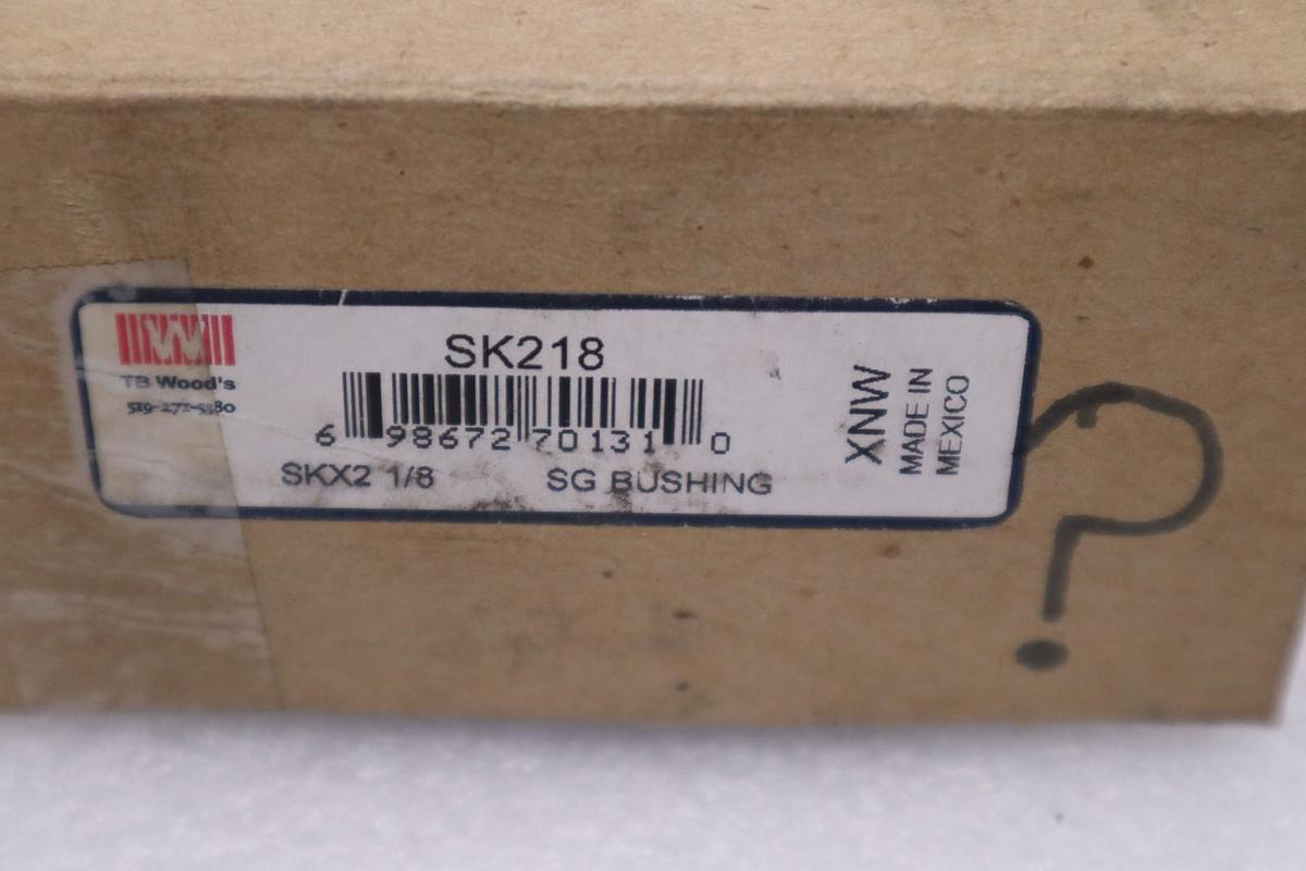 Used LOT OF 2 -- TB WOODS SK218 SG BUSHING SK 218 STOCK G53B
