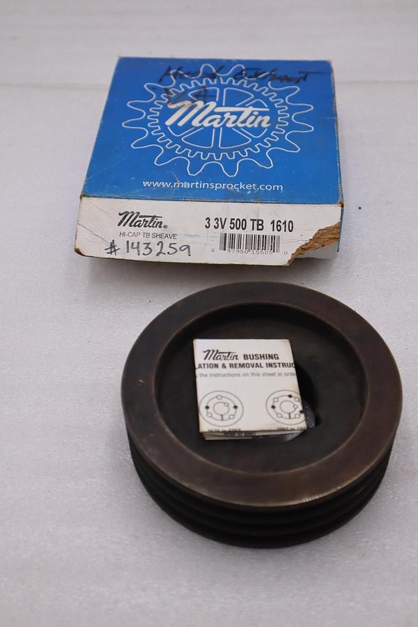 Used NEW OPEN BOX MARTIN 3 3V 500 TB 1610 SHEAVE STK CC256