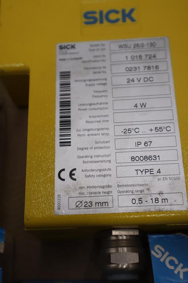 SICK WEU 26/2-130 Photoelectric Sensor 1 015 725 24VDC 6W NEW IN BOX #GF140A