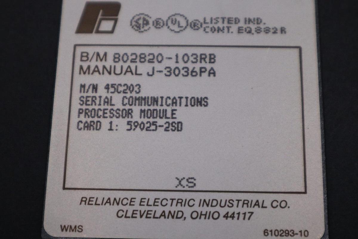 NEW BALDOR RELIANCE ELECTRIC 45C203 SERIAL COMMUNICATION PROCESSOR STOCK 5453