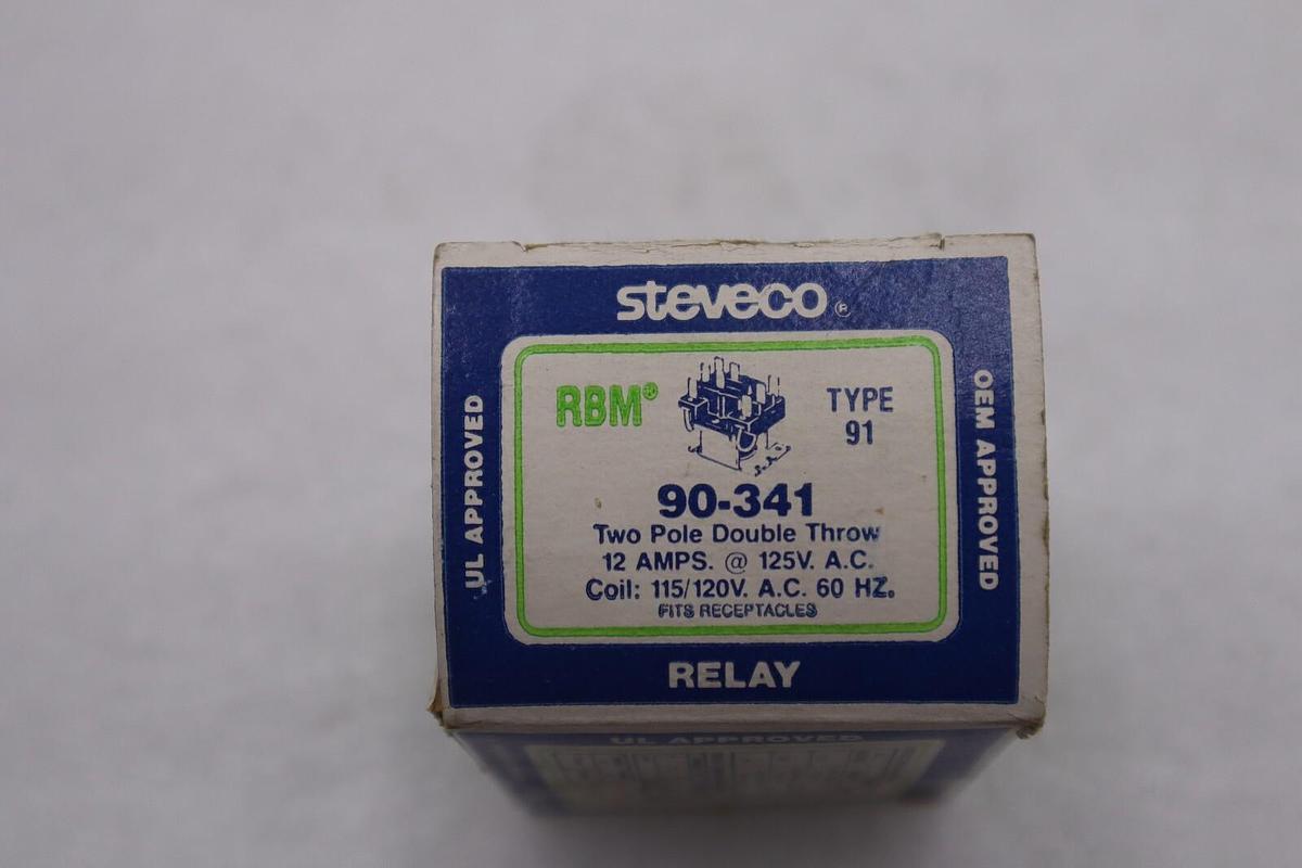 Used Steveco 90-341 Type 91 Relay NEW OPEN BOX STOCK K-2843