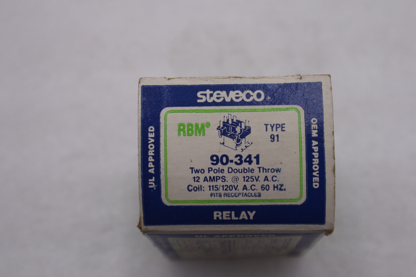 Used Steveco 90-341 Type 91 Relay NEW OPEN BOX STOCK K-2843