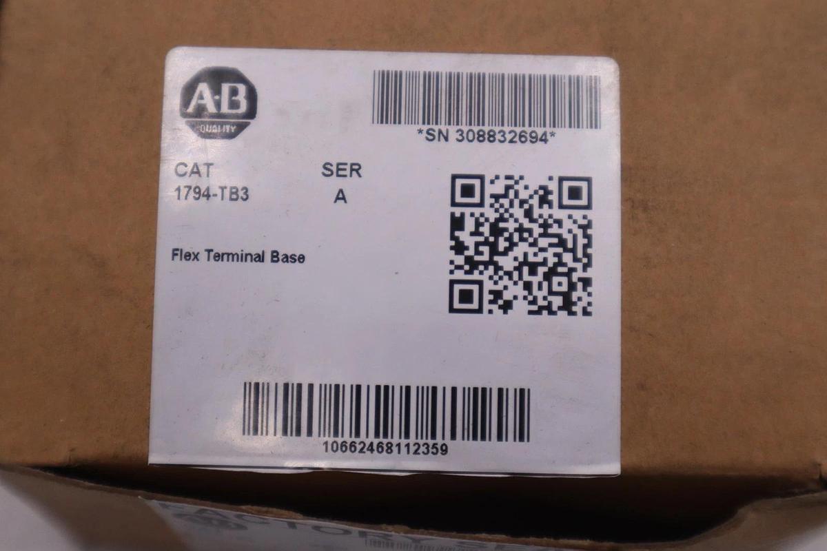 NEW OPEN BOX AB  1794-TB3 Allen Bradley Flex I/O base 1794TB3 STK L208CC