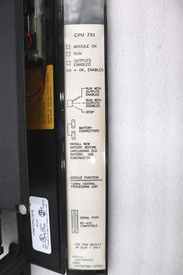 Used GE FANUC CENTRAL IC697CPU731X PROCESSOR UNIT CPU 731 #L-231