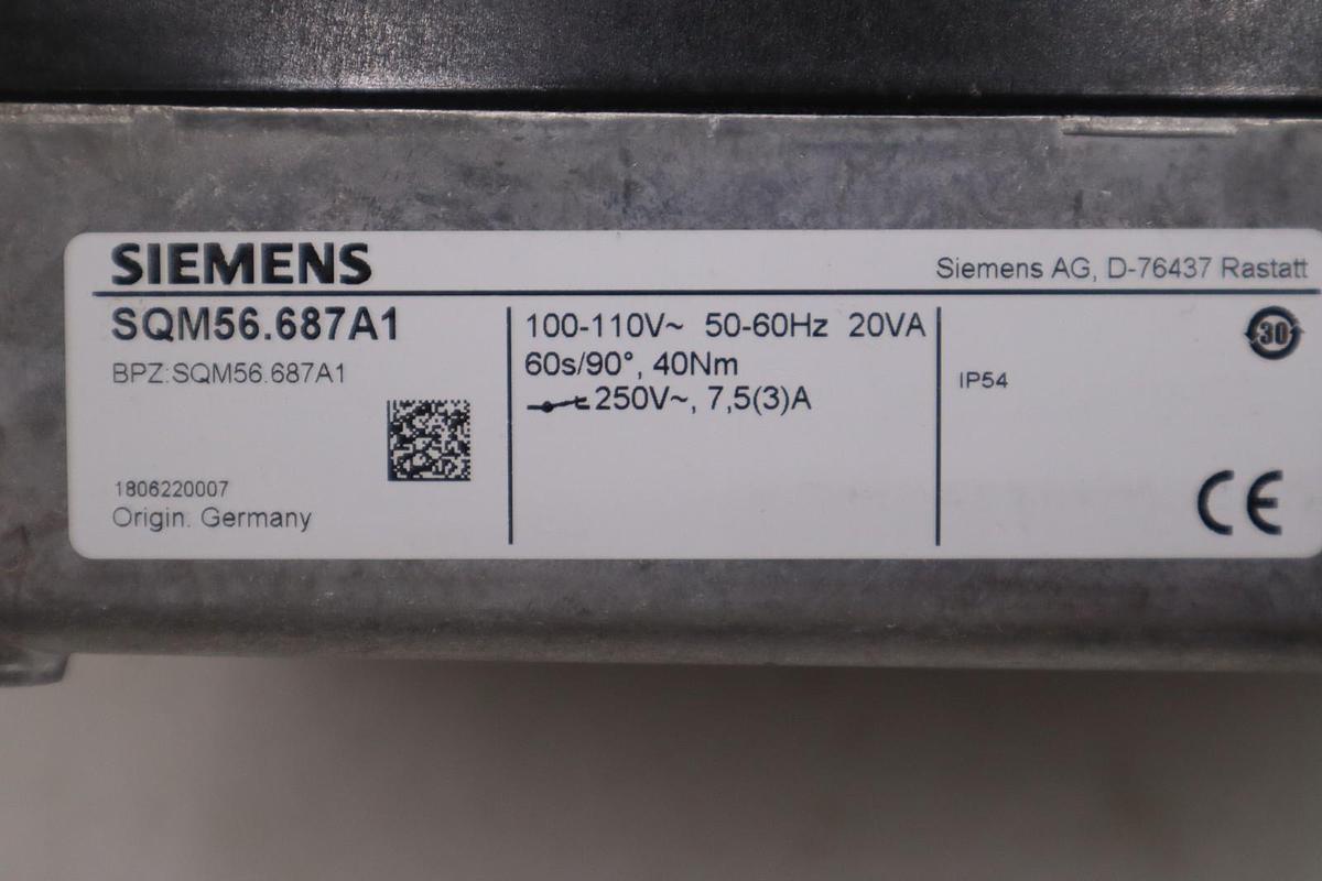Used NEW Siemens SQM56.687A1 Actuator 100-110V 50/60Hz 60s/90° 40Nm #GF-1007