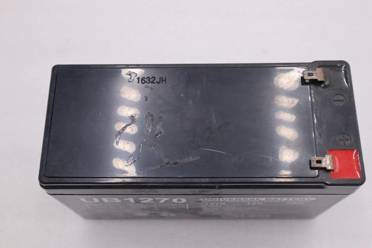 Used 2 UNIVERSAL UB1270 LEAD-ACID BATTERY AGM TYPE #L-204/L-205