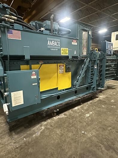 Used AMERICAN MODEL 12847 HORIZONTAL AUTO-TIE BALER WITH ALLEN BRADLEY CONTROLS 60 HP