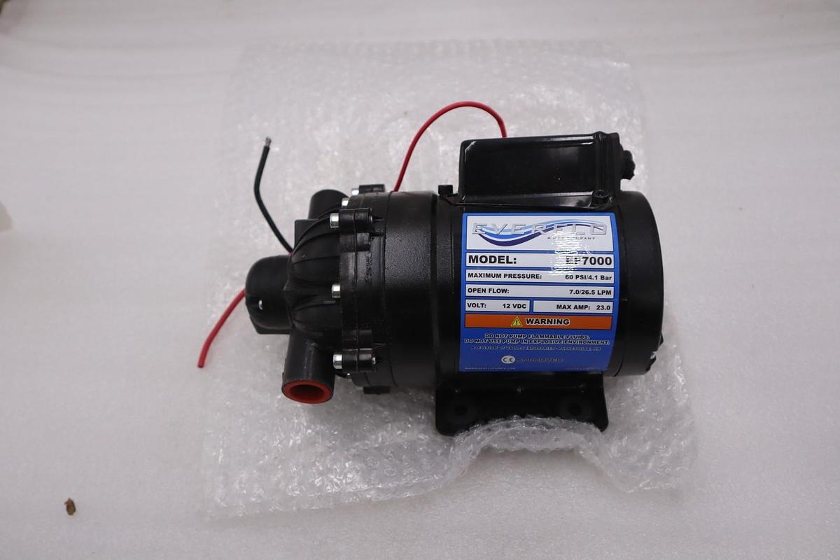 Used Everflo EF7000-QA 7.0 GPM 60 PSI 12V DC Diaphragm Pump NEW OPEN BOX STK GF882A