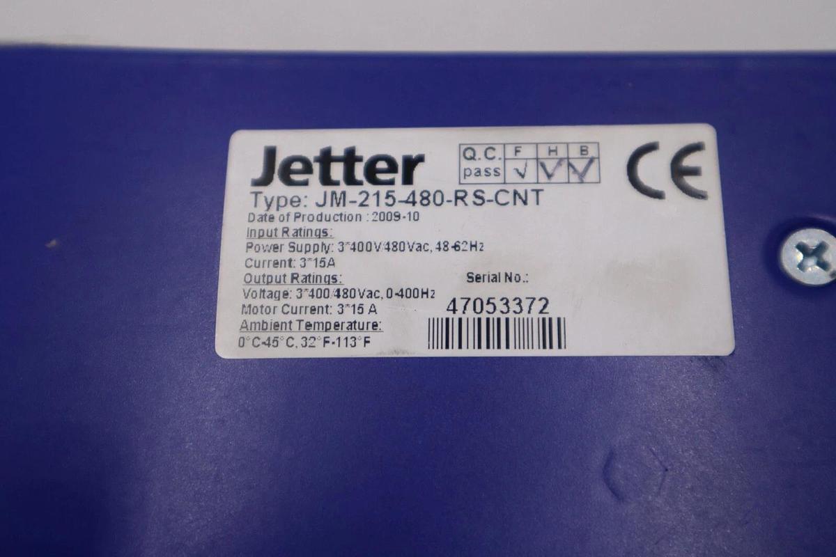 Used JETTER JM-215-480-RS-CNT / JM-215-480-RS-CNT Servo Drive STOCK H769