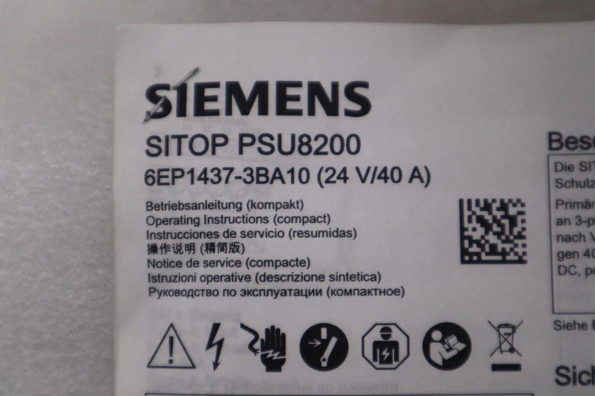 Used NEW IN BOX SIEMENS SITOP PSU8200 POWER SUPPLY 6EP1437-3BA10 STOCK H271