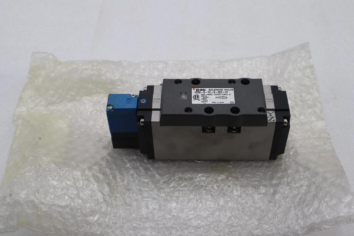 Used SMC VSS8-8-YZ-S-3EZ-V1 SOLENOID VALVE NEW STOCK #K-1206A