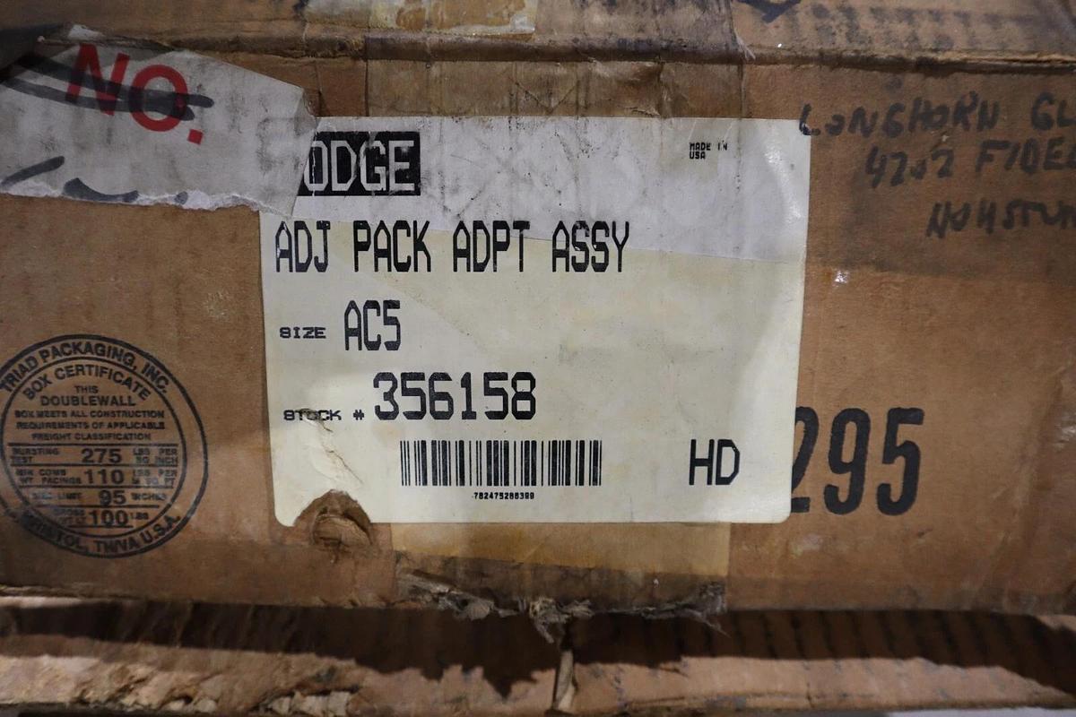 Used NEW IN BOX DODGE AC5 ADJ PACK ADPT ASSY 356158 STOCK H1063