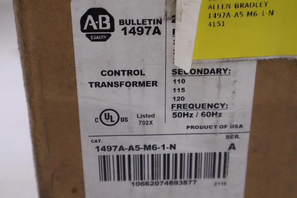 ALLEN BRADLEY 1497A-A5-M6-1-N CONTROL CIRCUIT TRANSFORMER STOCK 5200CC