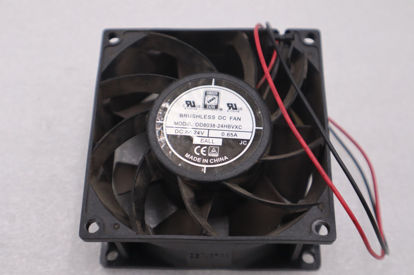 Used ORION FANS OD8038-24HBVXC / OD803824HBVXC STOCK H1667A