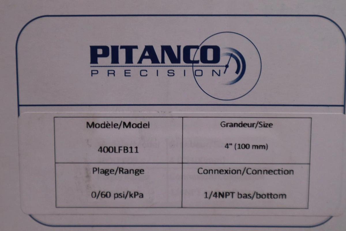 Used PITANCO 400LFB11 4" 1/4 NPT 0/60 PSI - STOCK GF1076