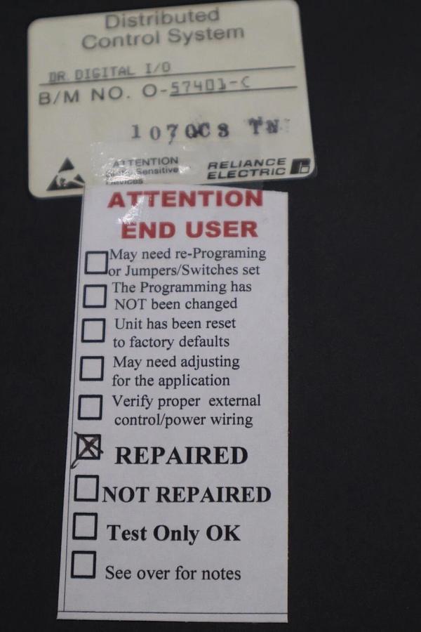 Refurbished Reliance Electric O-57401-C / 57401 Drive Digital I/O Module STOCK G109A