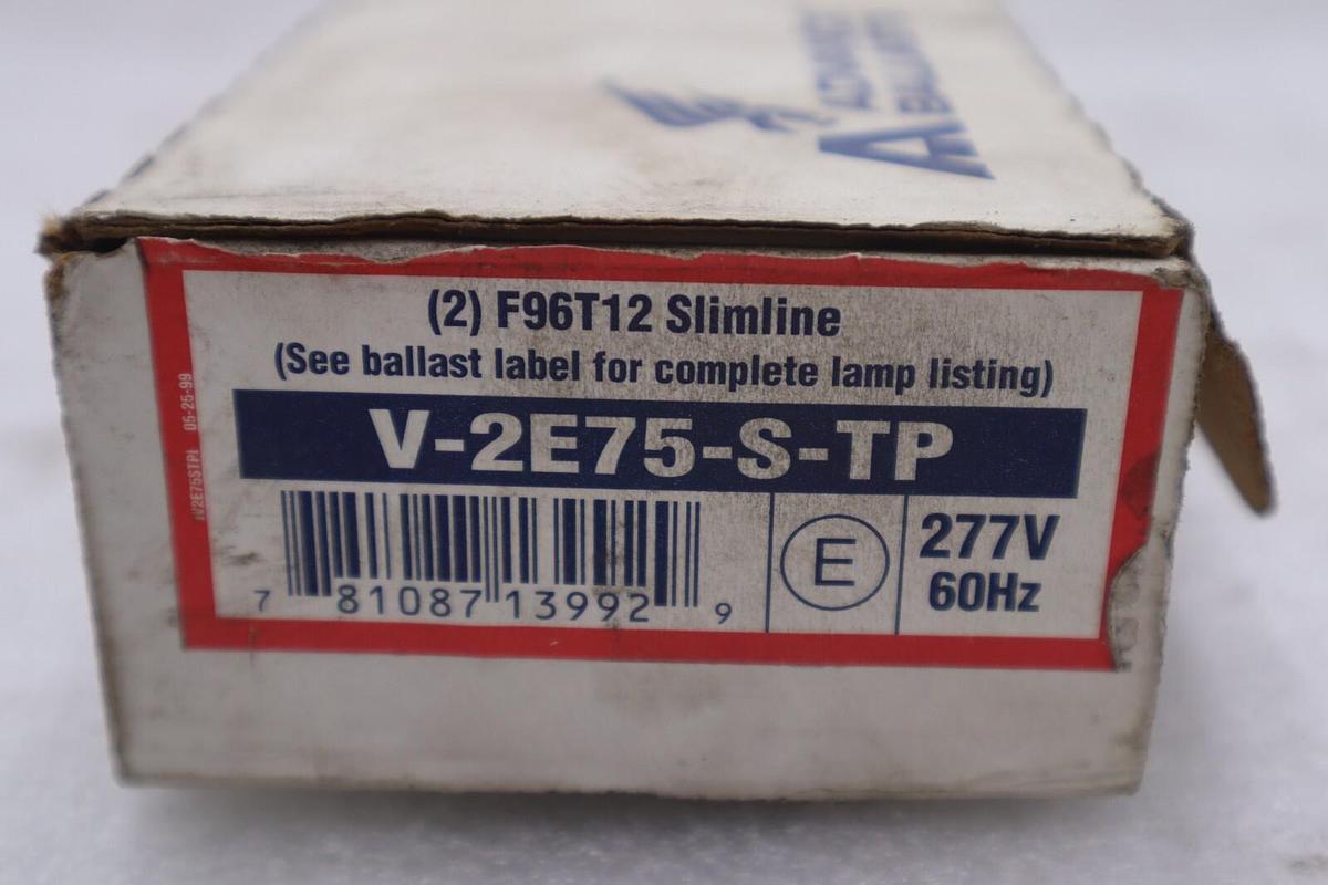 Used ADVANCE BALLAST V2E75-S-TP MARK III ENERGY SAVER STOCK 4584