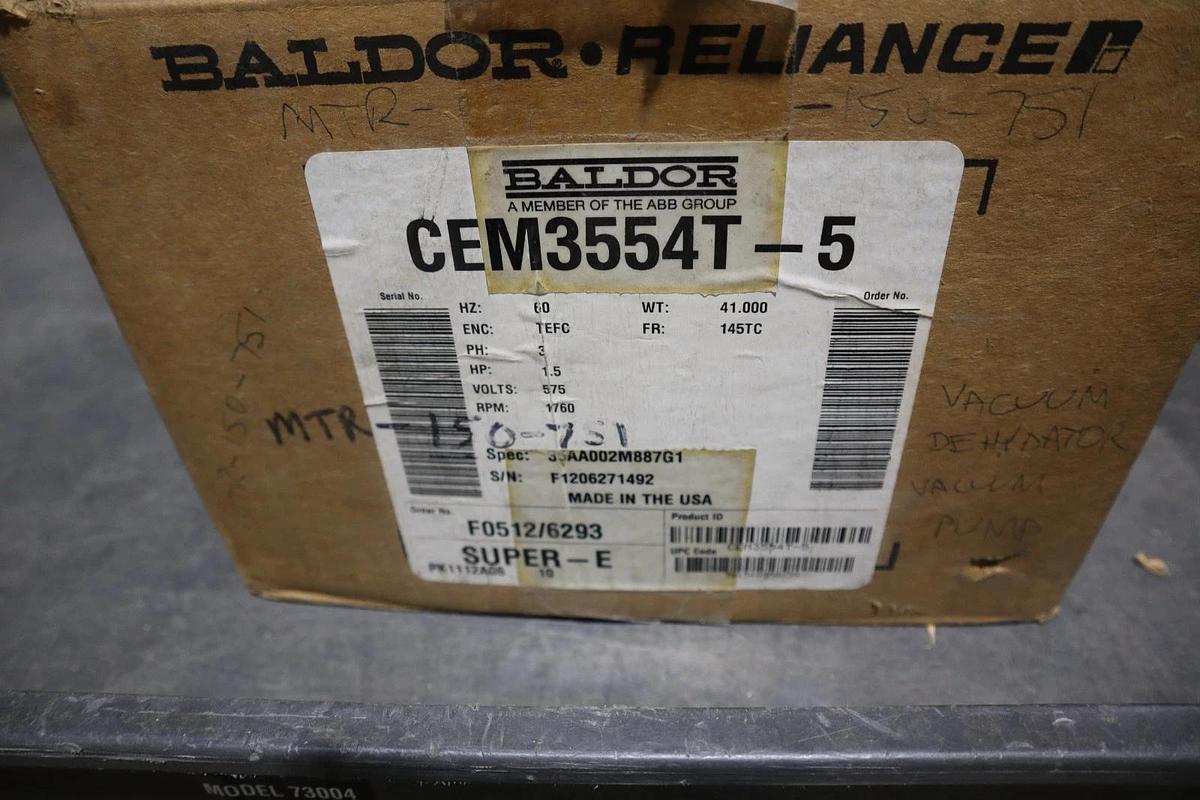 New OPEN BOX Baldor CEM3554T-5 Electric Motor STK GF280