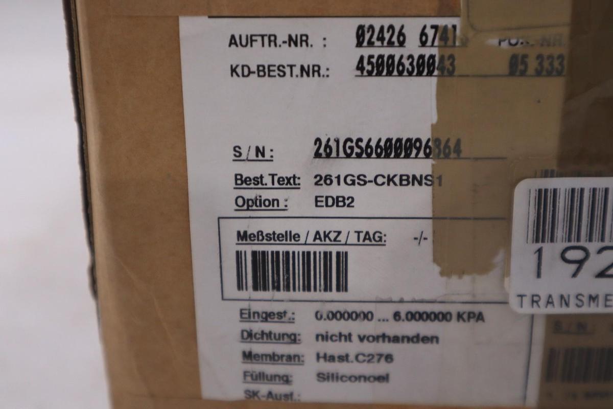 ABB 261GS CKBNS1 PRESSURE TRANSMITTER - STOCK SGF125
